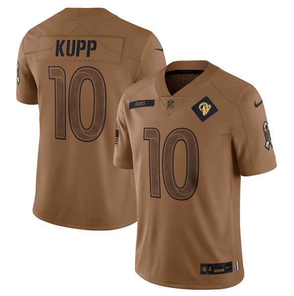 Men%27s Los Angeles Rams #10 Cooper Kupp 2023 Brown Salute To Service Limited Football Stitched Jersey Dyin->los angeles rams->NFL Jersey